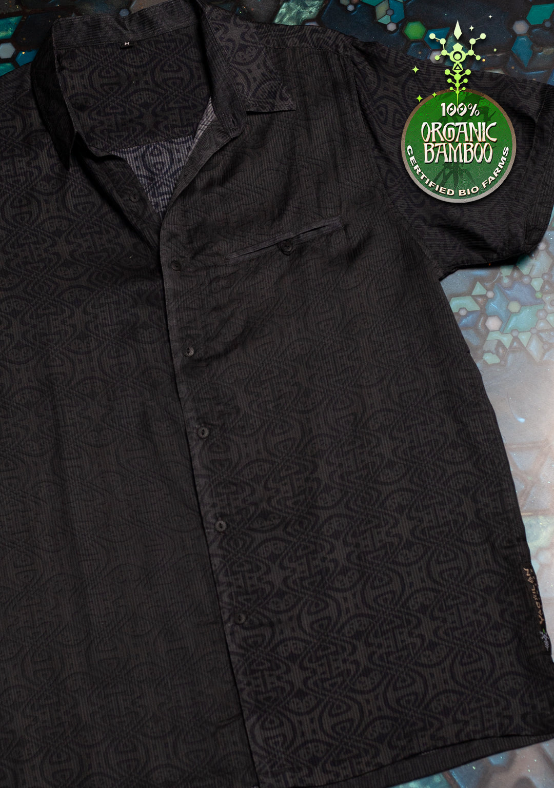 Shirt Men Half Sleeves / Organic Bio Farms Bamboo Strippes - RAGNAROK